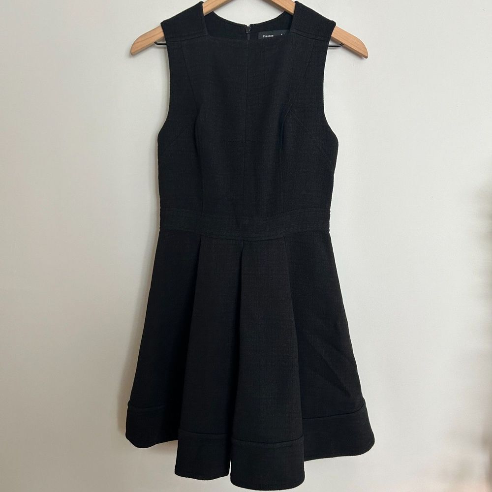 Black Proenza Schouler Pleated Wool Dress